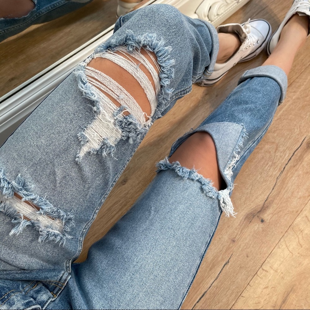 Completely Charmed Sliced Distressed Jeans
